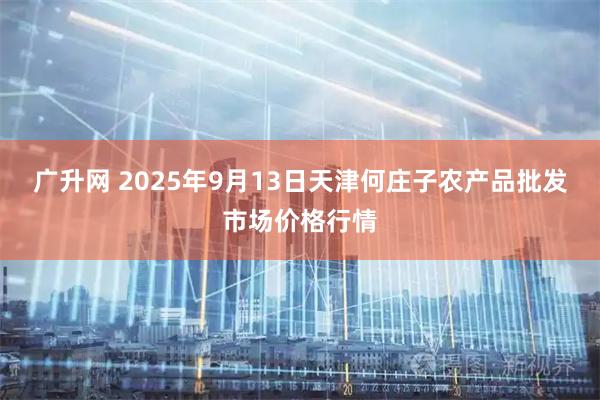 广升网 2025年9月13日天津何庄子农产品批发市场价格行情